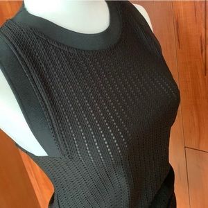 Misguided black mesh sleeveless top